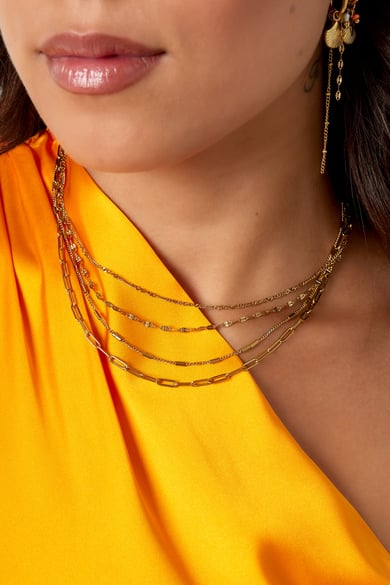 Catena a maglie 4 strati - Colore argento h5 Immagine3